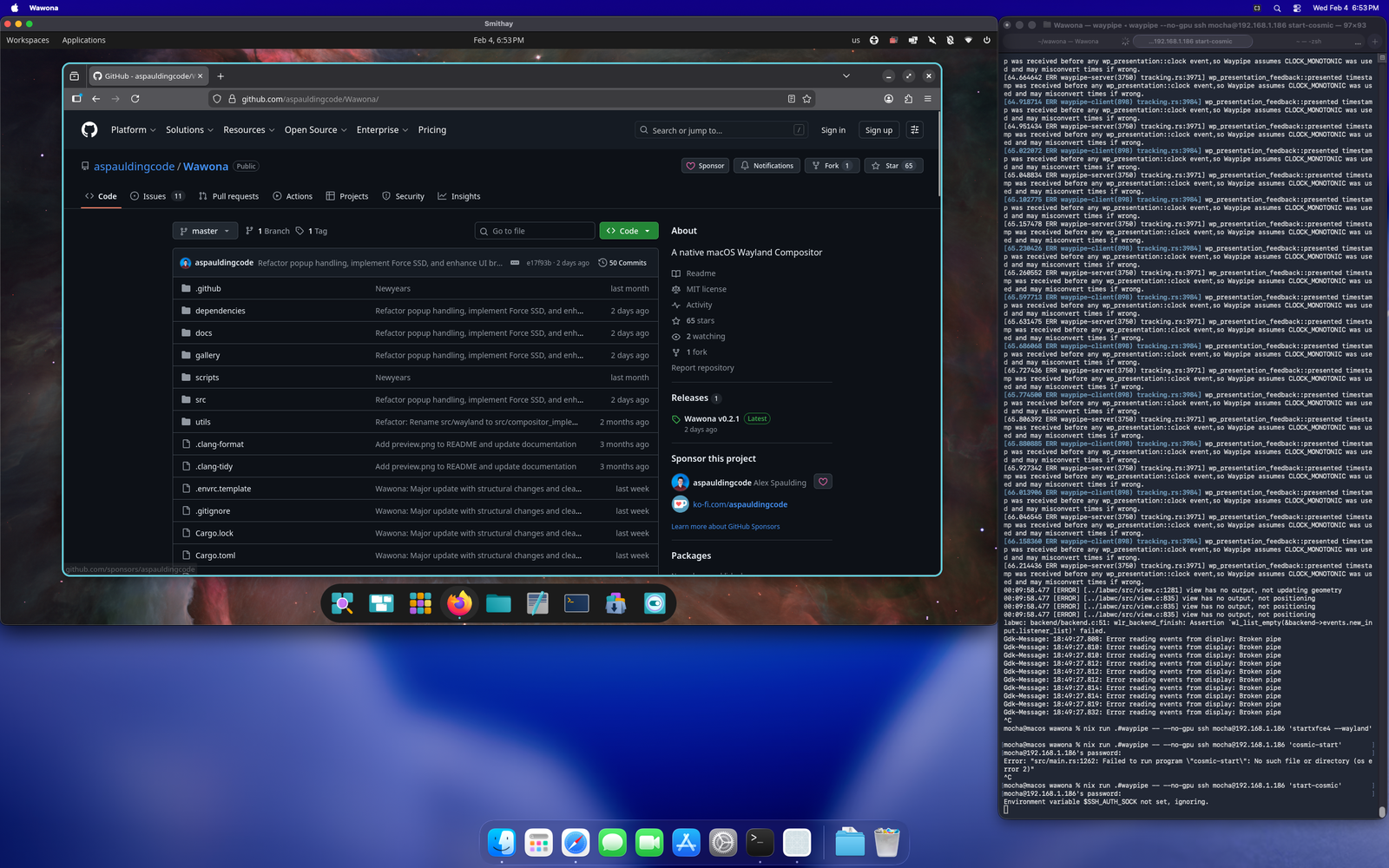 COSMIC
nested in
Wawona