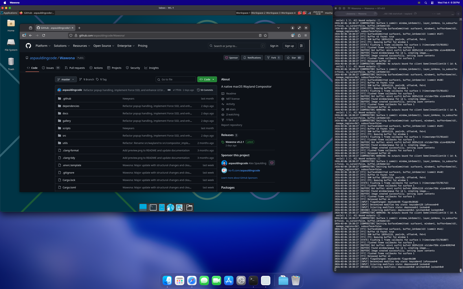 XFCE
nested in
Wawona